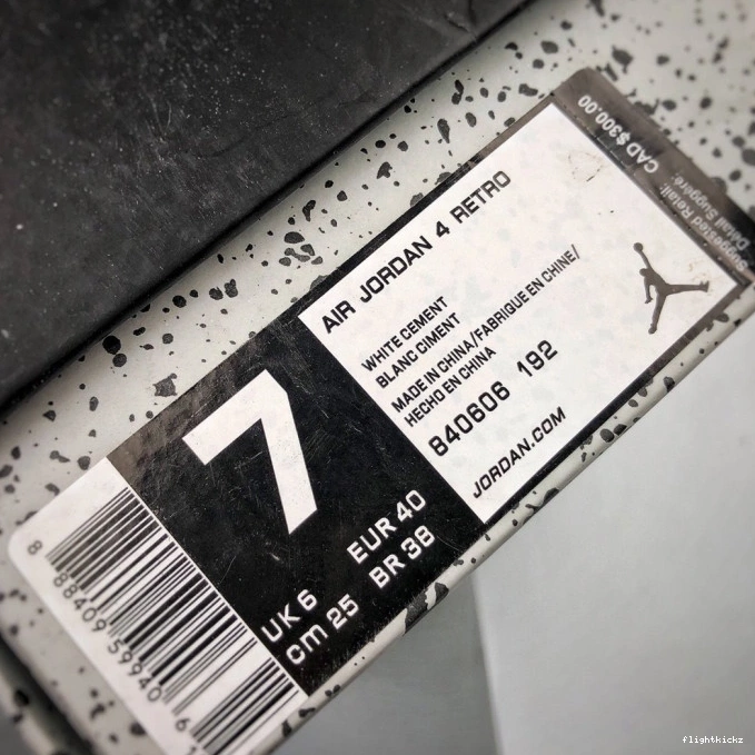 Cement 4 Jordan 840606-192 (nike) Air OG White 0901